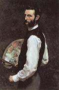 Frederic Bazille Self-Portrait with Palette china oil painting reproduction